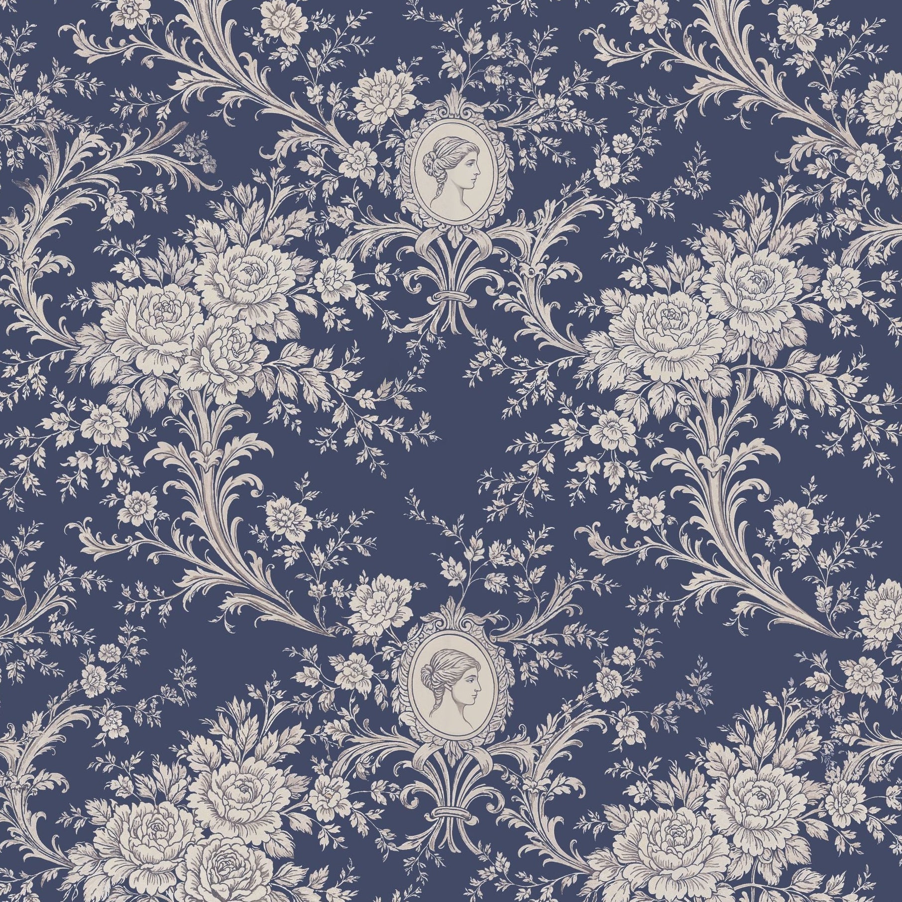 Duchess Cameo Wallpaper WALL BLUSH