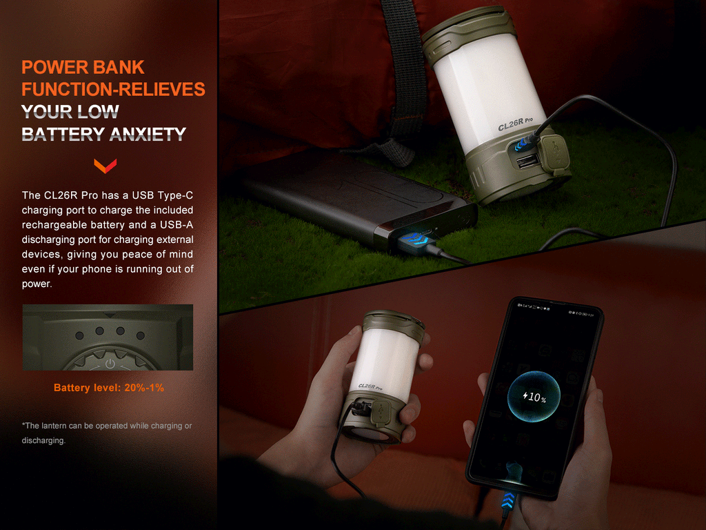 Fenix CL26R PRO High Performance LED Rechargeable Camping Lantern Fenix Store