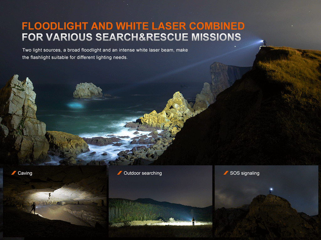 Fenix LR36R White Laser Searching Flashlight Fenix Store