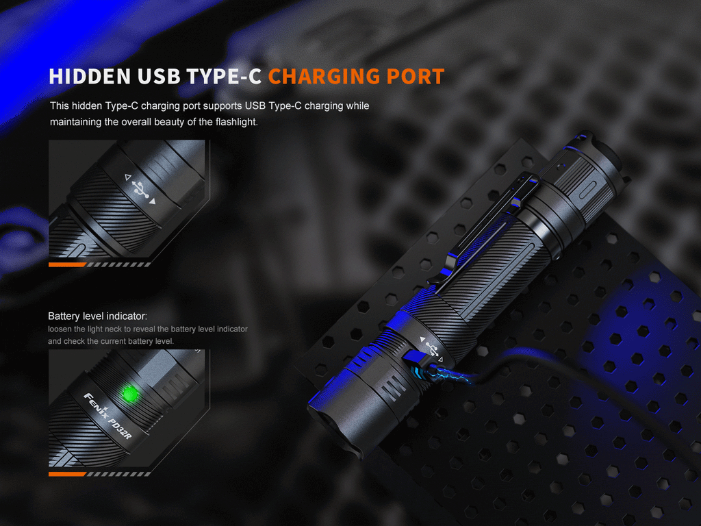 Fenix PD32R Rechargeable Silent Switch LED Flashlight Fenix Store