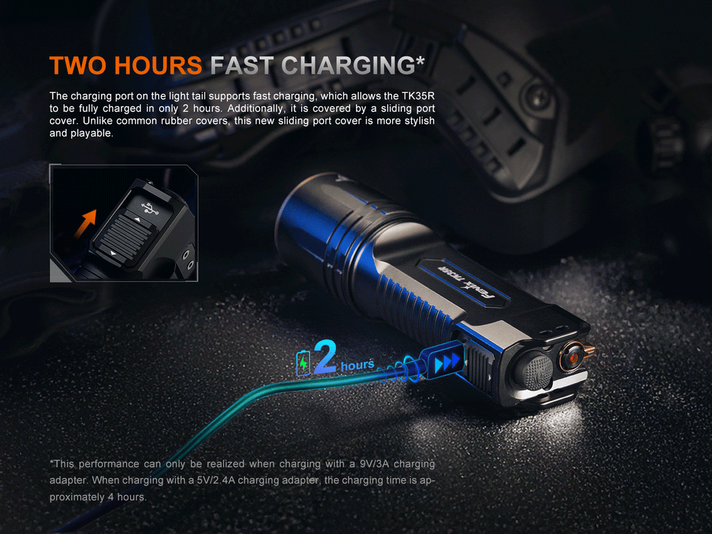 Fenix TK35R UV Light Rechargeable High-Performance Tactical Flashlight Fenix Store