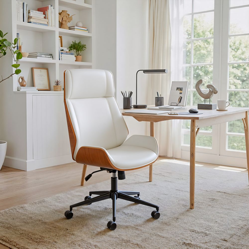 Flex Faux Leather High Back Office Chair LOOMLAN