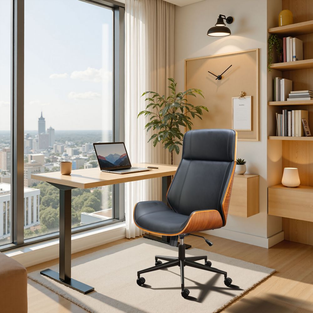 Flex Faux Leather High Back Office Chair LOOMLAN