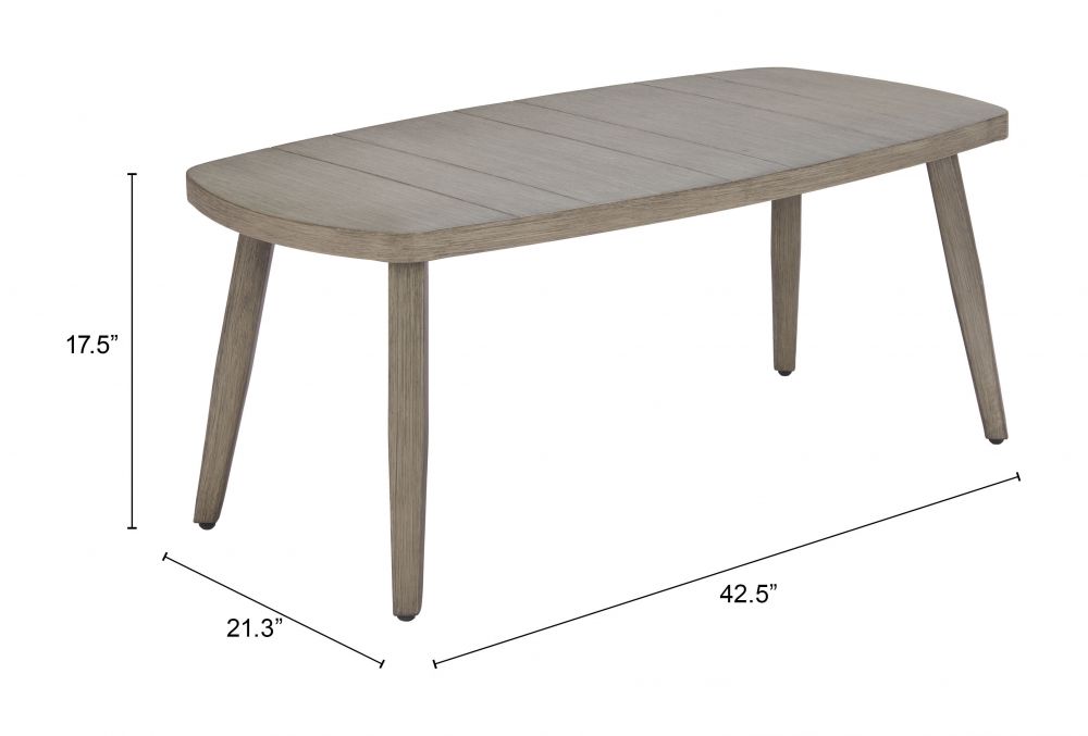 Foret Aluminum Outdoor Coffee Table LOOMLAN