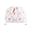 Pink Bows Floral Drawstring Pouch Shop Fête