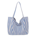 Kelley Oversized Stripe Tote in Blue & White Shop Fête