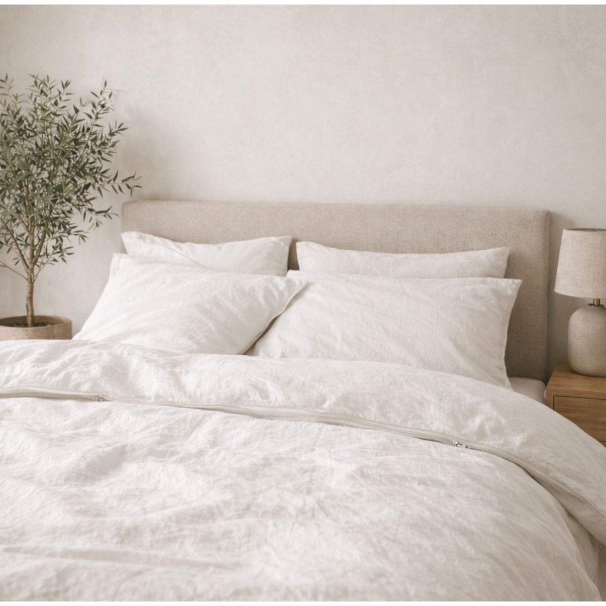 Messina Duvet Cover Set – Soft Neutral Modern Bedding Busa Designs