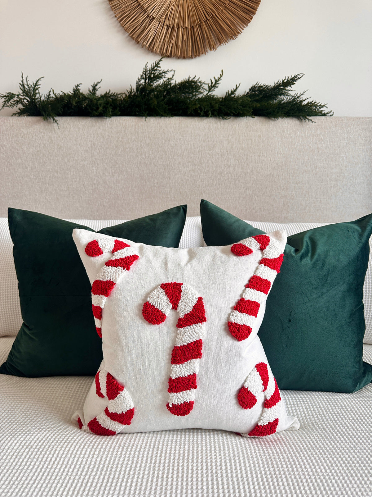 Candy Cane Pillow Cover Busa Designs