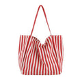 Kelley Oversized Stripe Tote in Red & White Shop Fête
