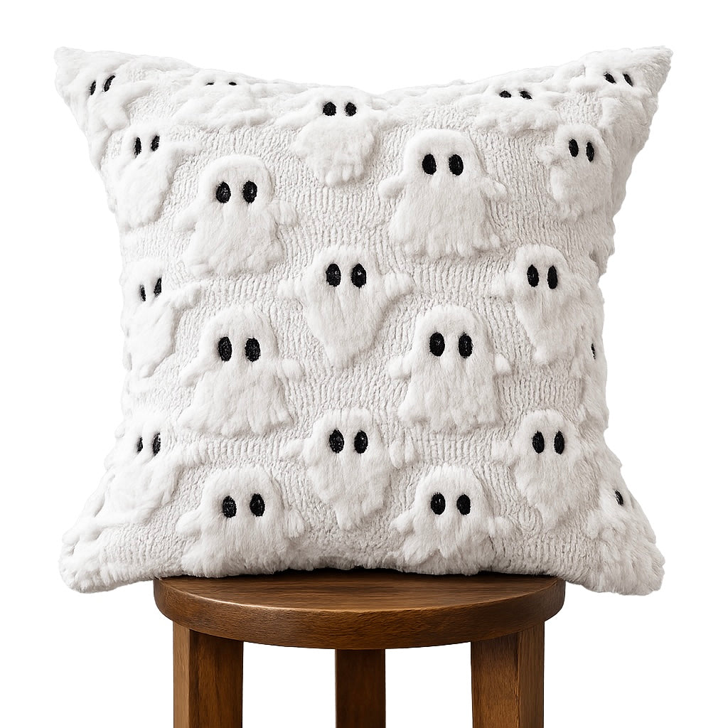 Spooky Ghost Pillow Cover Busa Designs