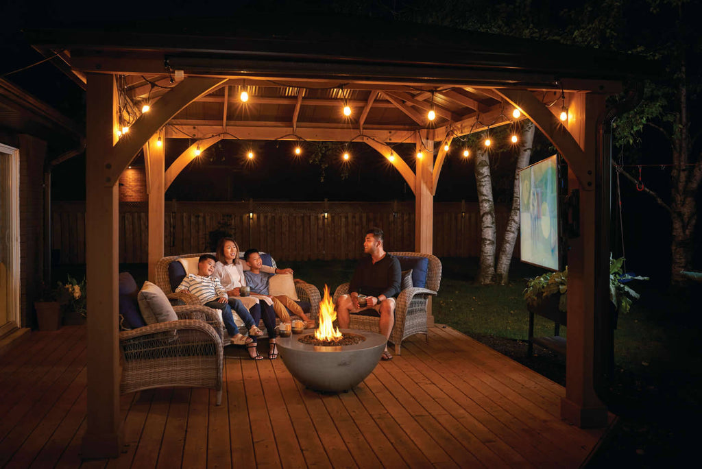 Patio Elegance 36-Inch Round Fire Table – Nexus Patioflame Table Patio Elegance