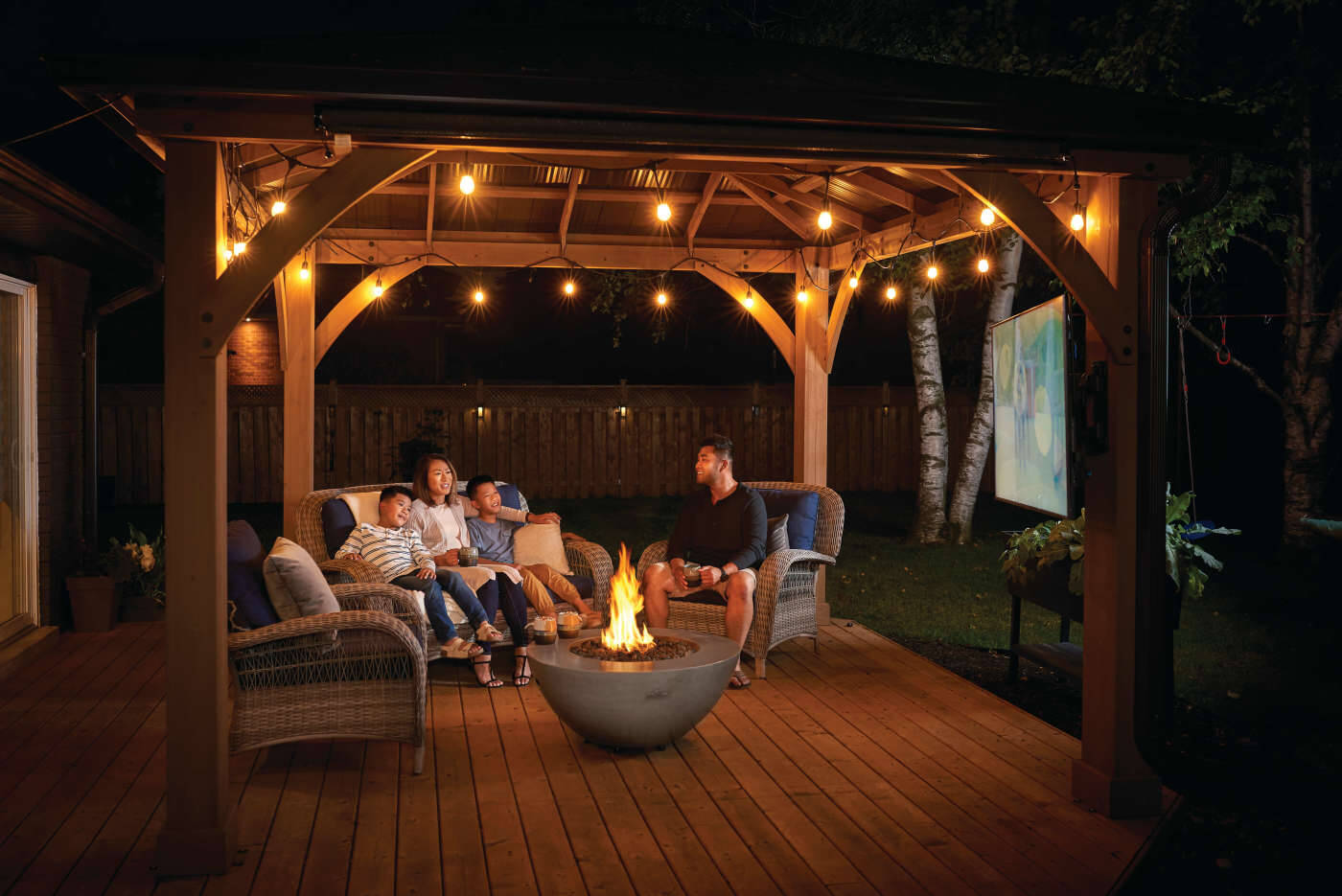 Patio Elegance 36-Inch Round Fire Table – Nexus Patioflame Table Patio Elegance