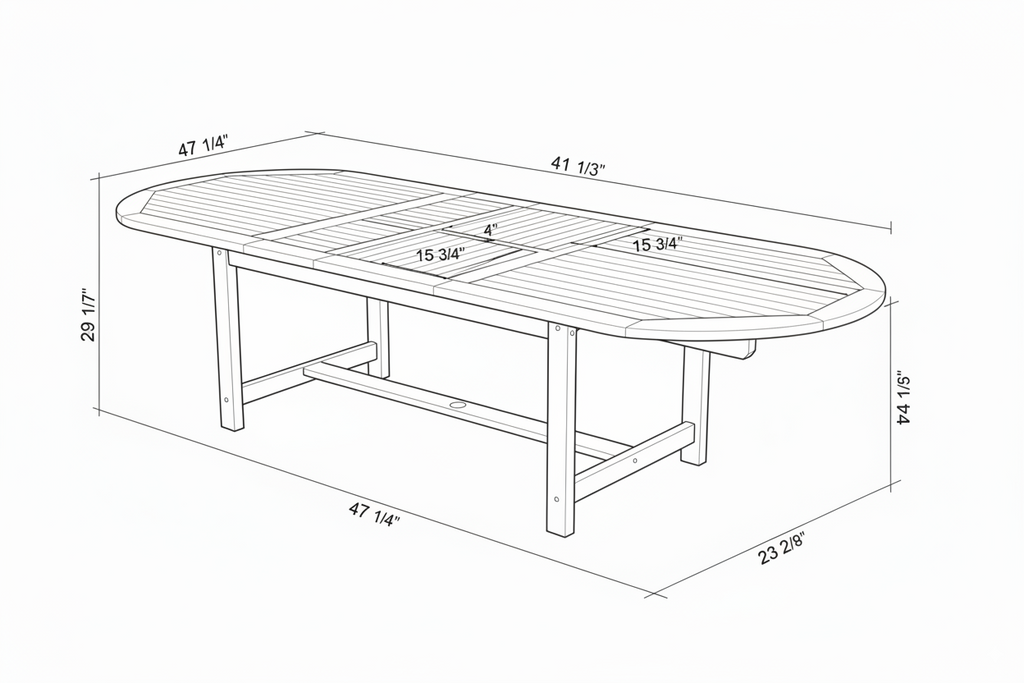 Julien FSC Certified Teak Wood Outdoor Patio Extendable Dining Set LifestyleGarden US