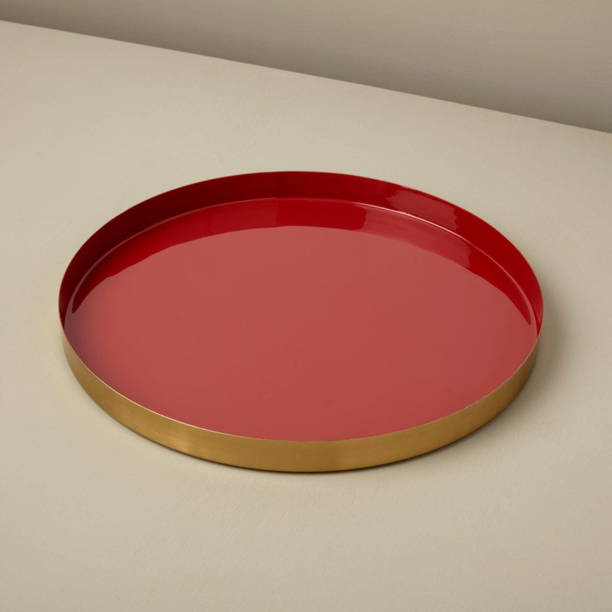 Halo Enamel Serving Tray - Small Tea + Linen
