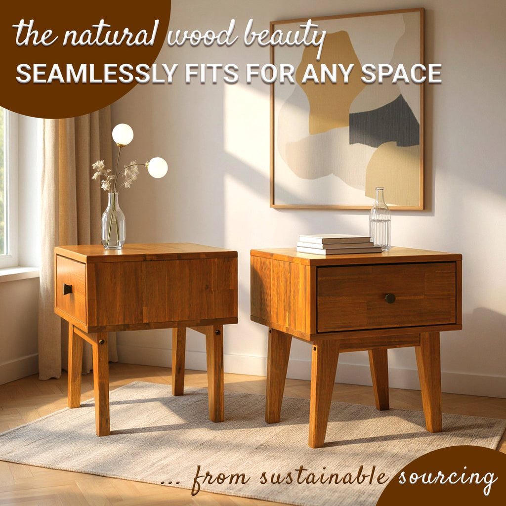 Sofia Solid Wood Nightstand Megsu