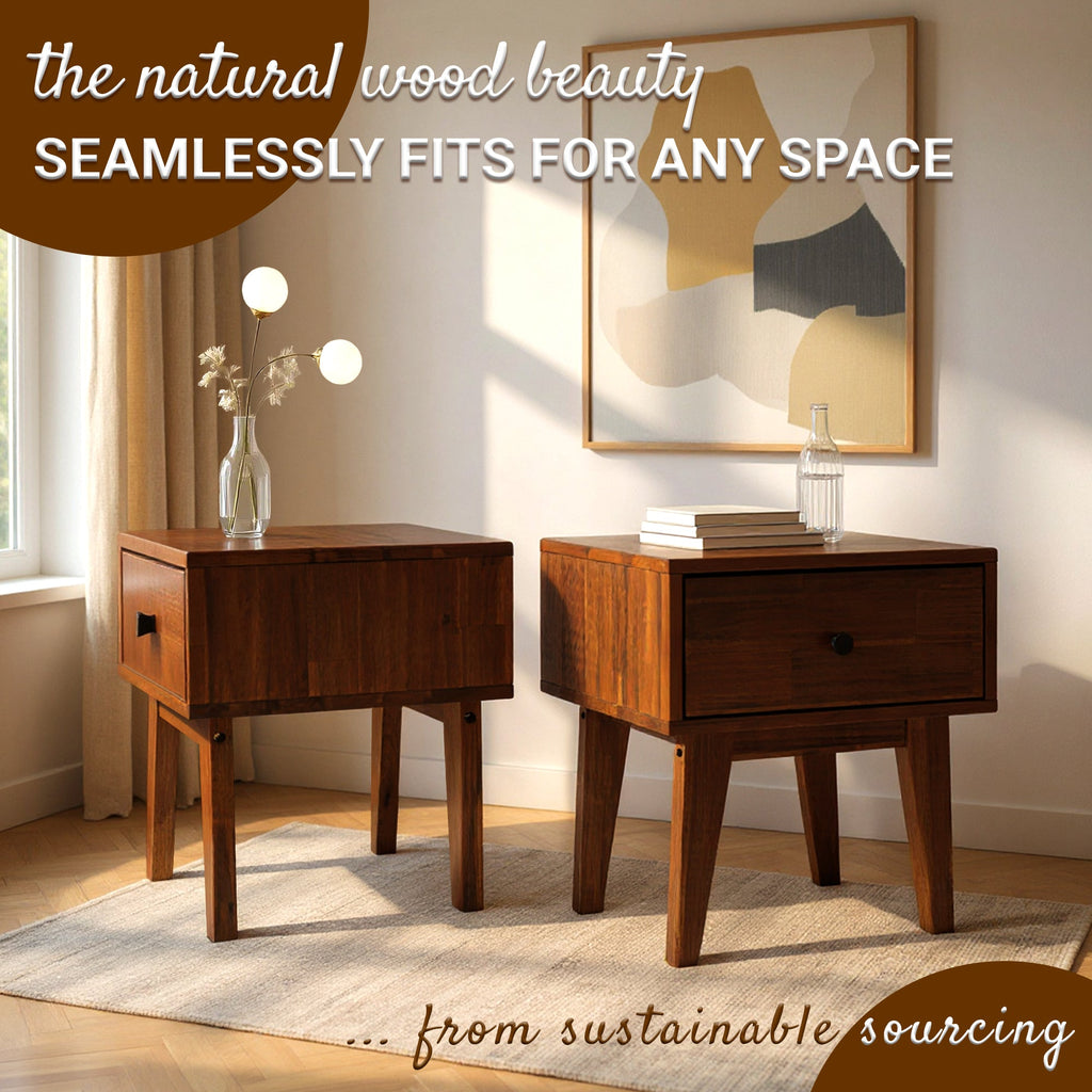 Sofia Solid Wood Nightstand Megsu