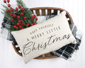Merry Little Christmas #5 Pillow Cover 12x20 inch Cotton and Crate