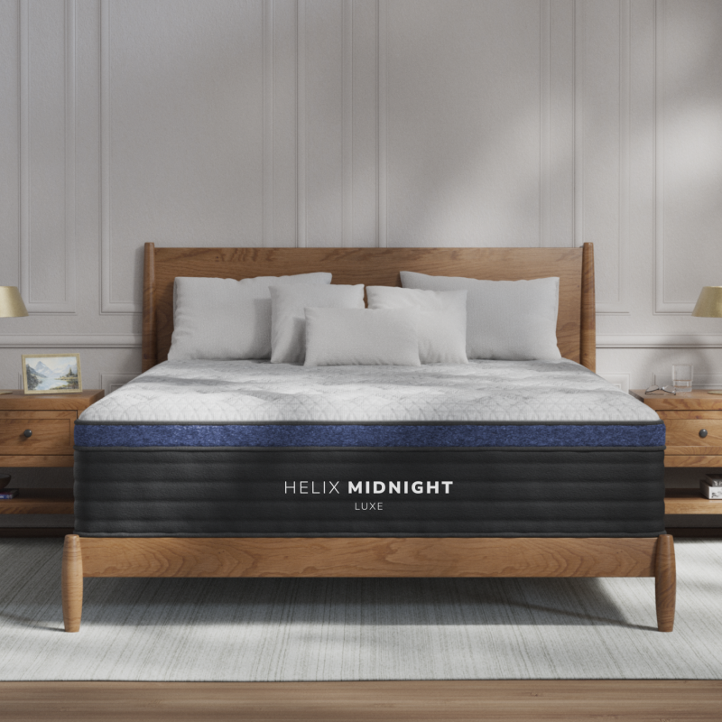 Helix Midnight Luxe Mattress with GlacioTex™ Cooling Cover, Zoned Lumbar Support The Sleep Loft - Online Mattress Showroom
