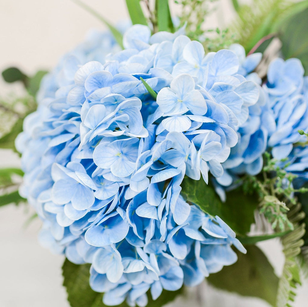 Real Touch Triple Blue Hydrangea Bouquet Drop In Branches Designs