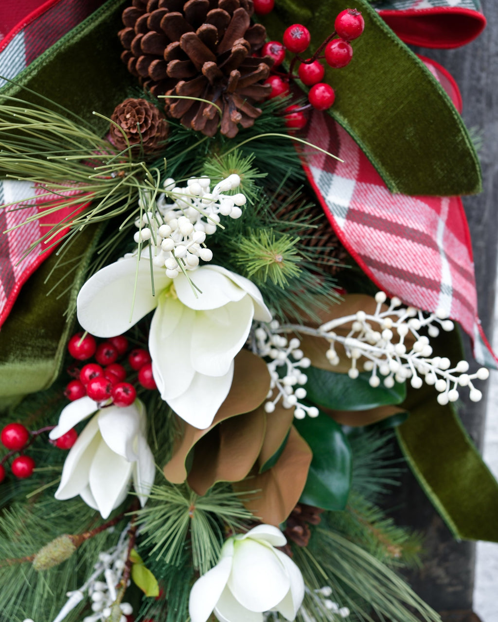 Sea Pines Holiday Down Drop with Bow Branches Designs