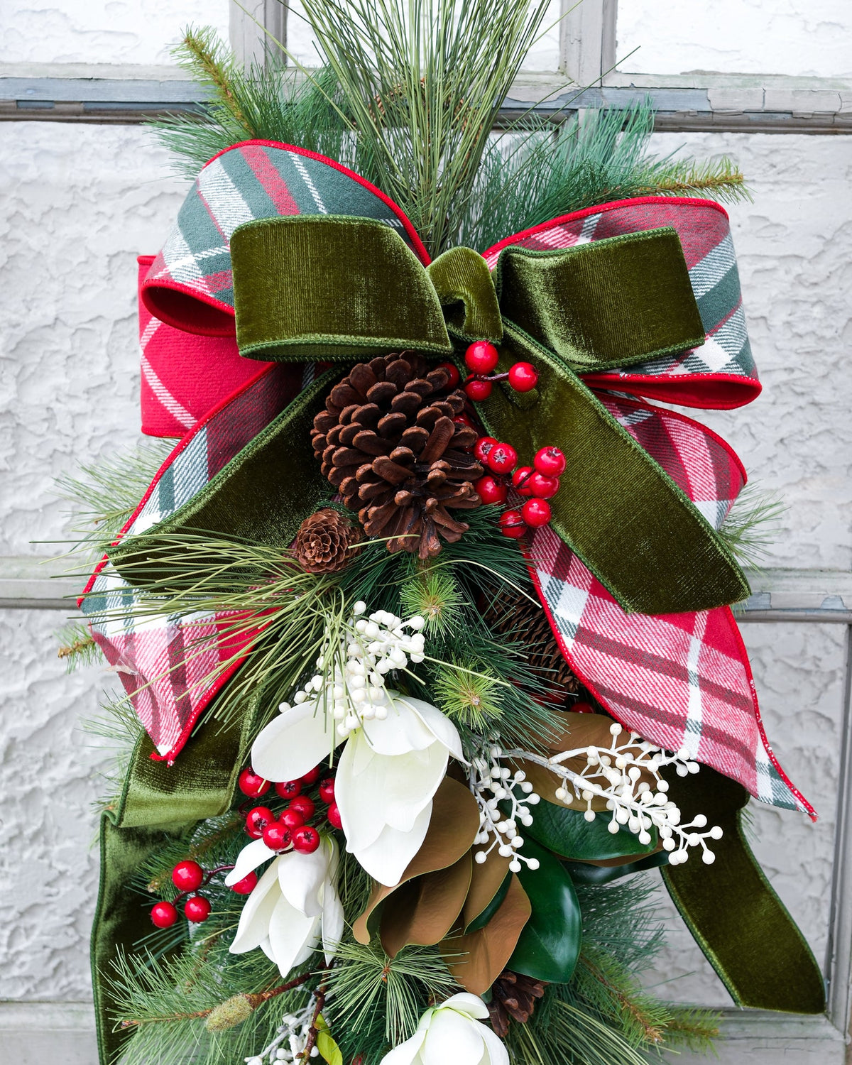 Sea Pines Holiday Down Drop with Bow Branches Designs