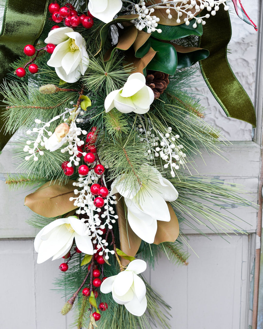 Sea Pines Holiday Down Drop with Bow Branches Designs