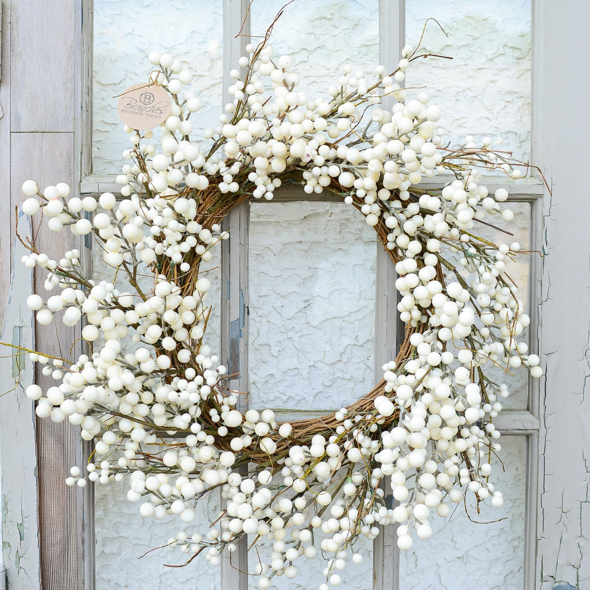 Cream Berry Wreath Branches Designs