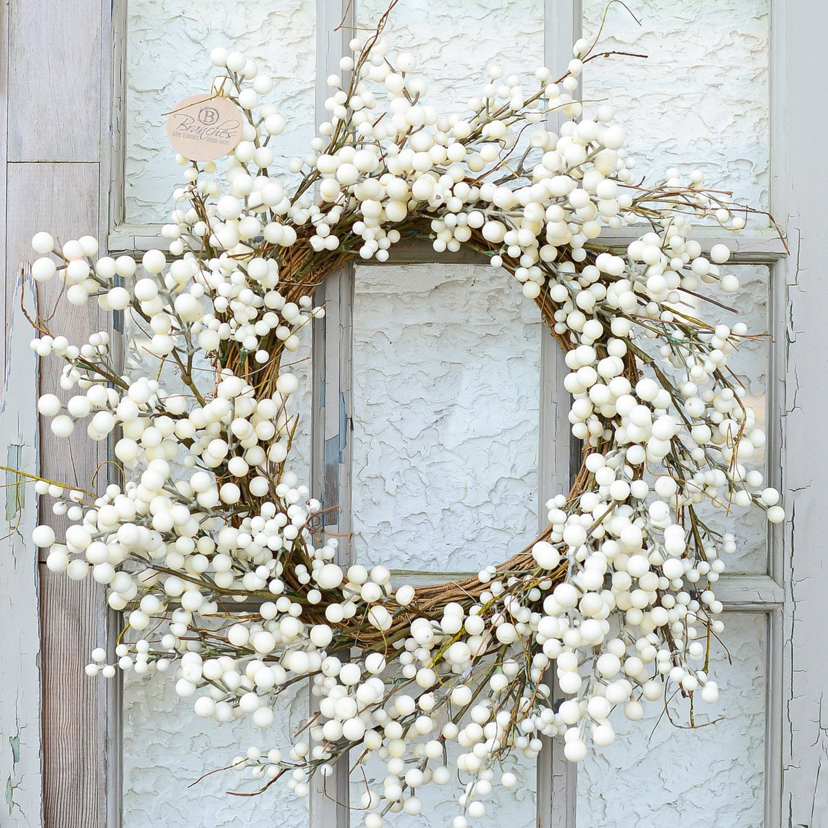 Cream Berry Wreath Branches Designs