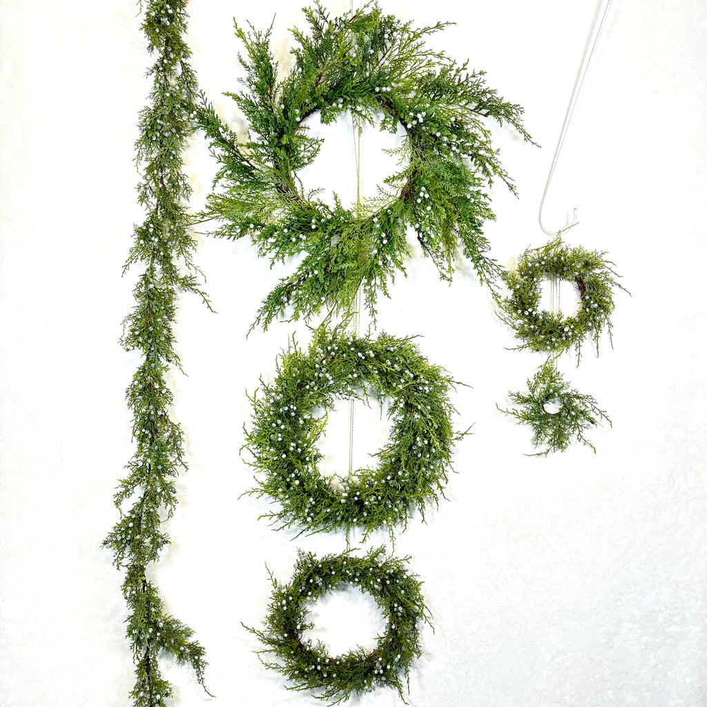 11" Seeding Juniper Wreath Branches Designs