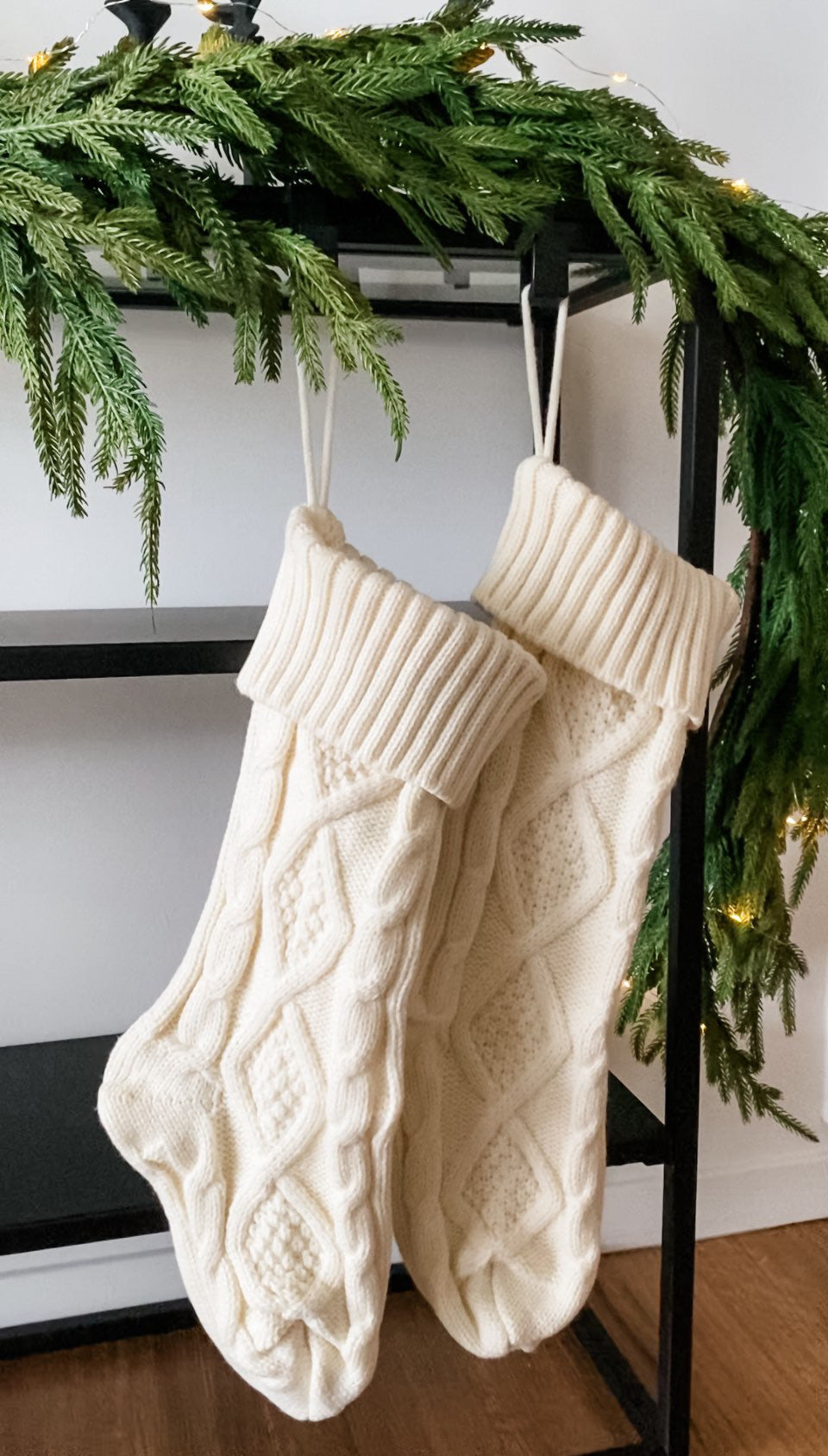 Diamond Knitted Christmas Stocking Busa Designs