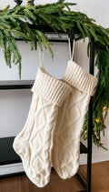 Diamond Knitted Christmas Stocking Busa Designs