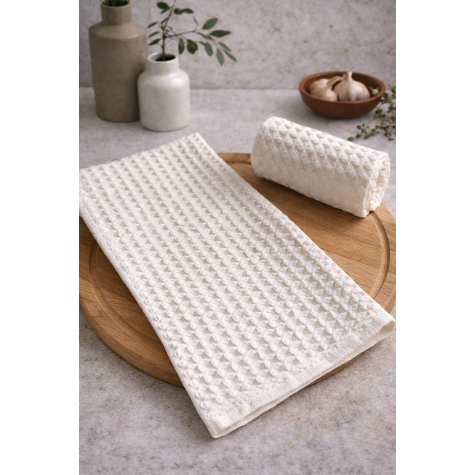 Verona Waffle Kitchen Towels - Set of 2 Busa Designs