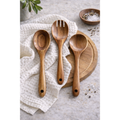 Tulum Teak Wooden Salad Serving Set - 3 Piece Busa Designs