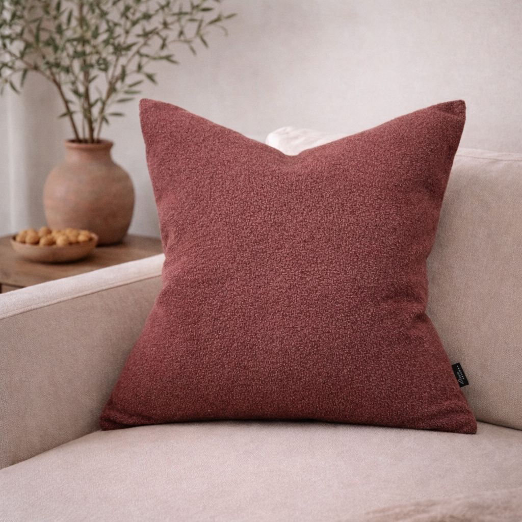 Berry Sherpa Pillow Cover Busa Designs
