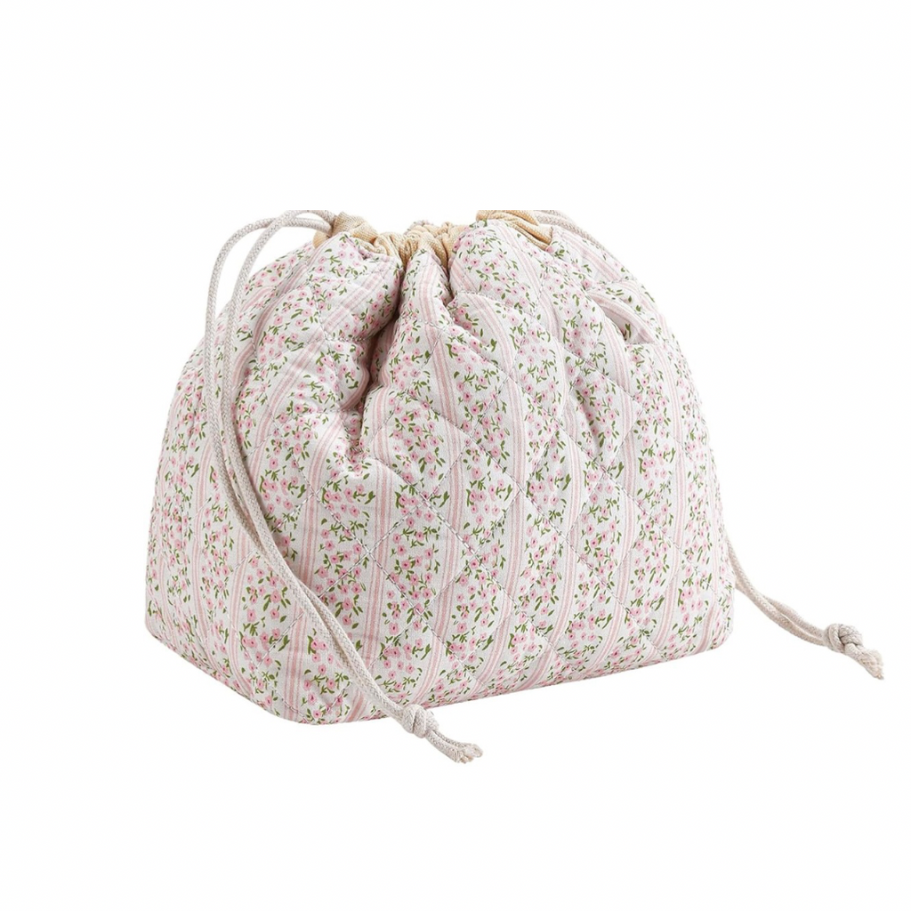 Pink Ditsy Floral Drawstring Pouch Shop Fête