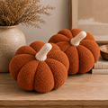 11” Jumbo Sherpa Orange Pumpkin Pillow Busa Designs