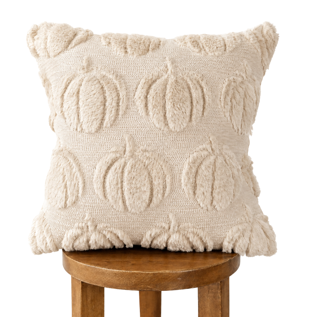 Beige Pumpkin Pillow Cover Busa Designs