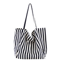 Kelley Oversized Stripe Tote in Black & White Shop Fête