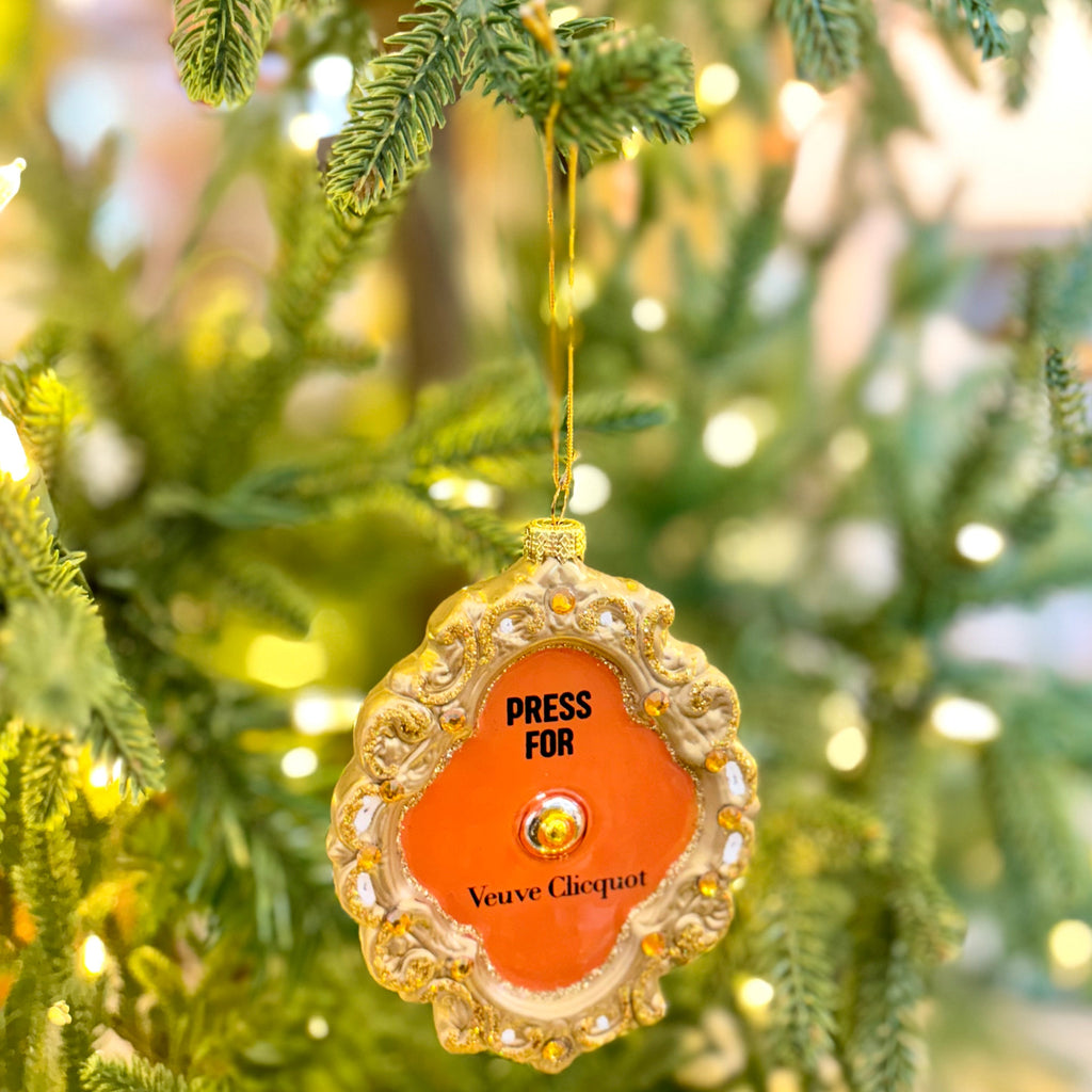 Champagne Button Glass Ornament Branches Designs