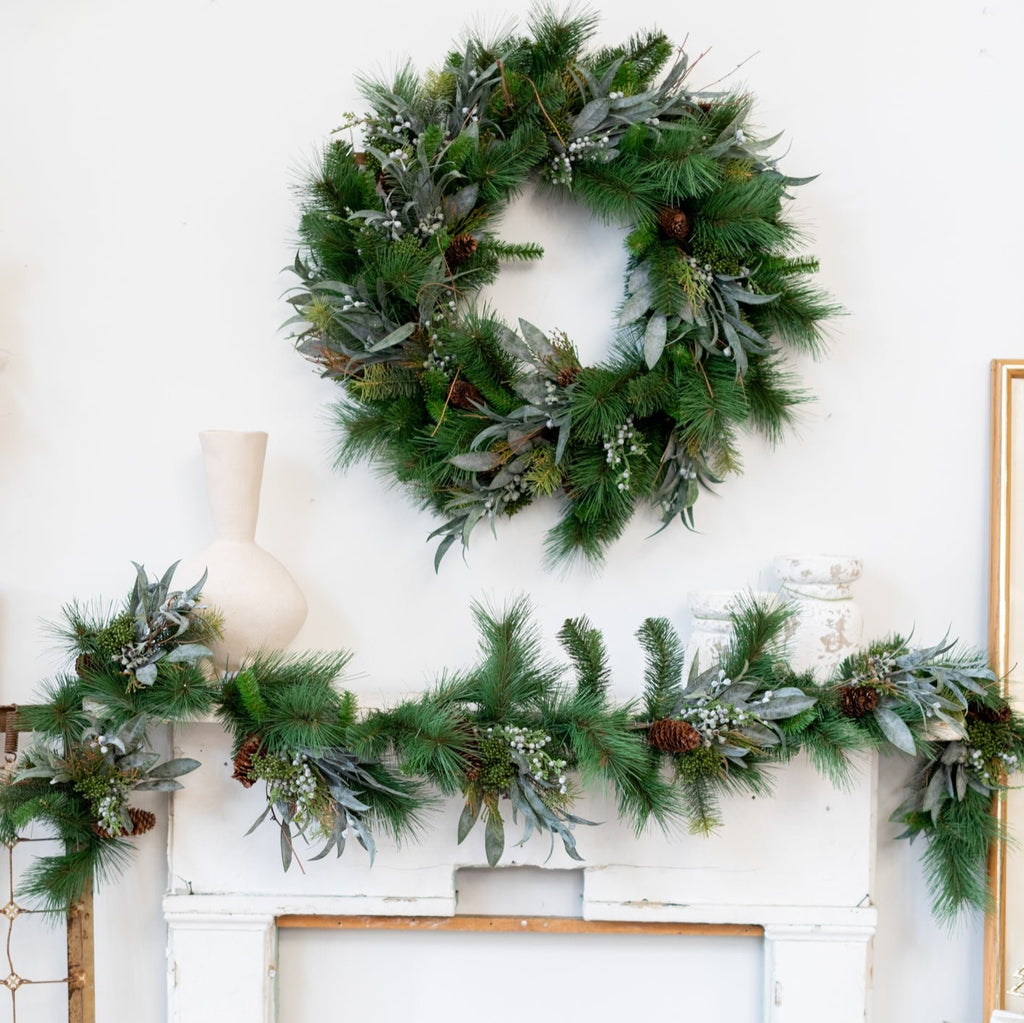 6 ft. Seeded Eucalyptus and Pine Garland Branches Designs