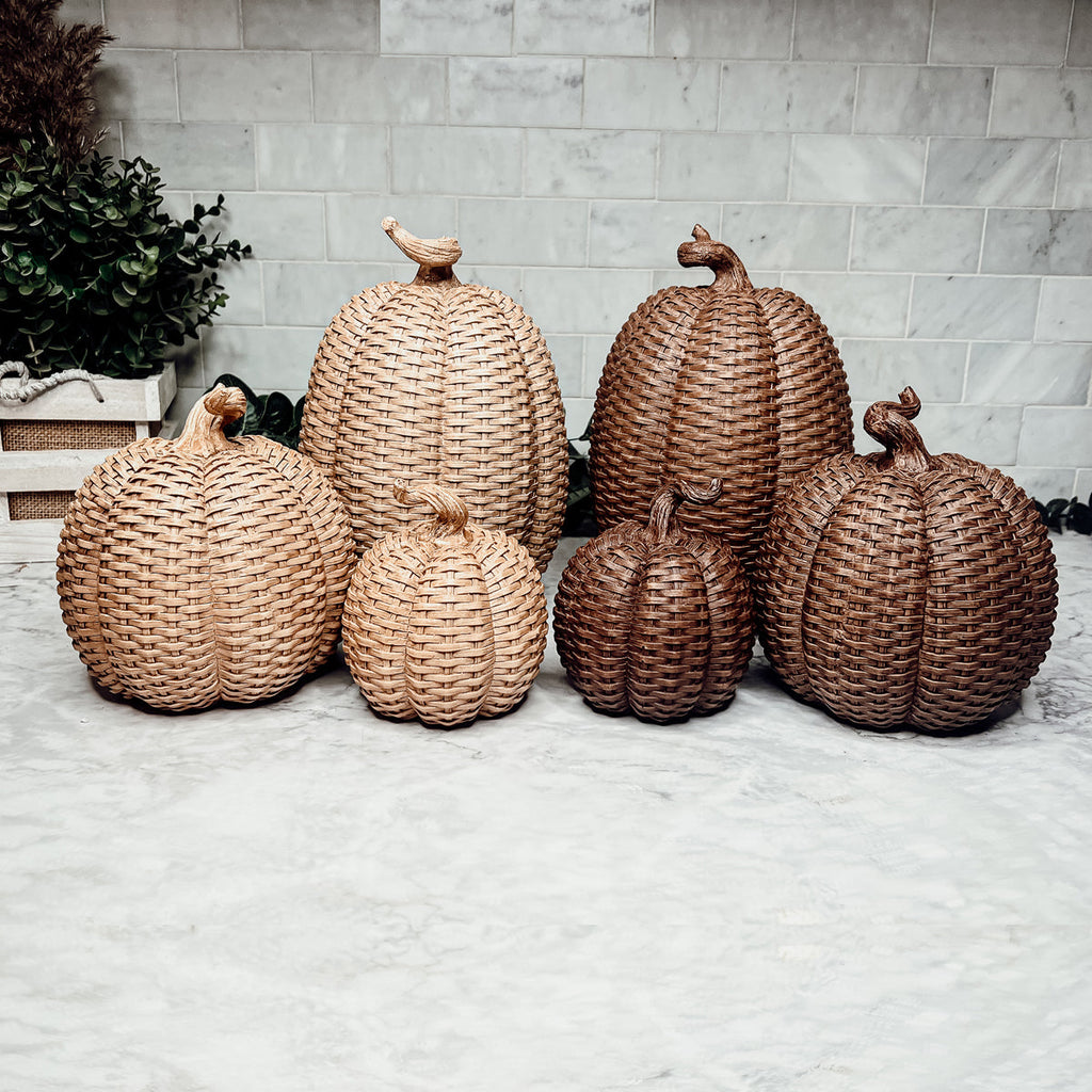 Basket Weave Pumpkins Gia Roma