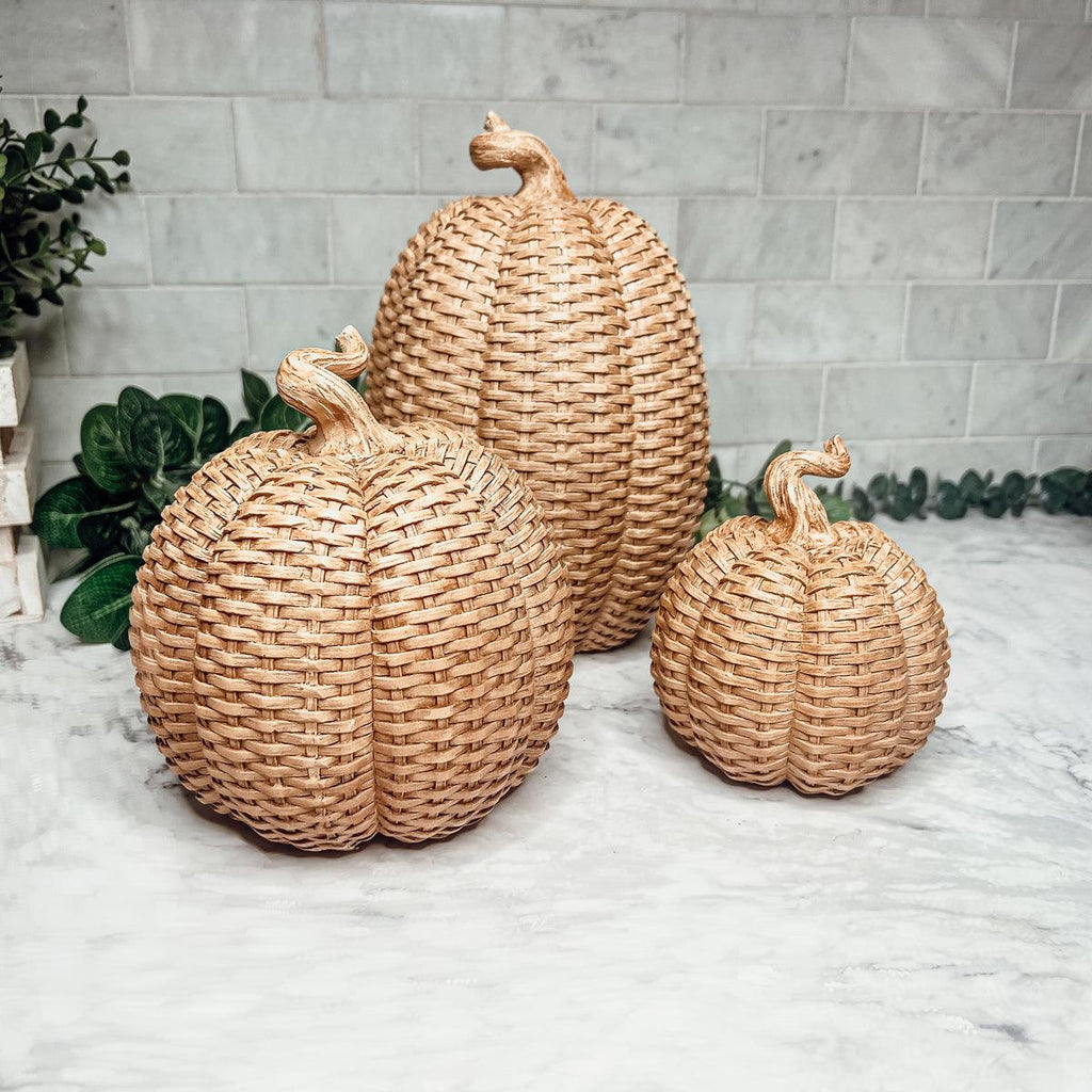 Basket Weave Pumpkins Gia Roma