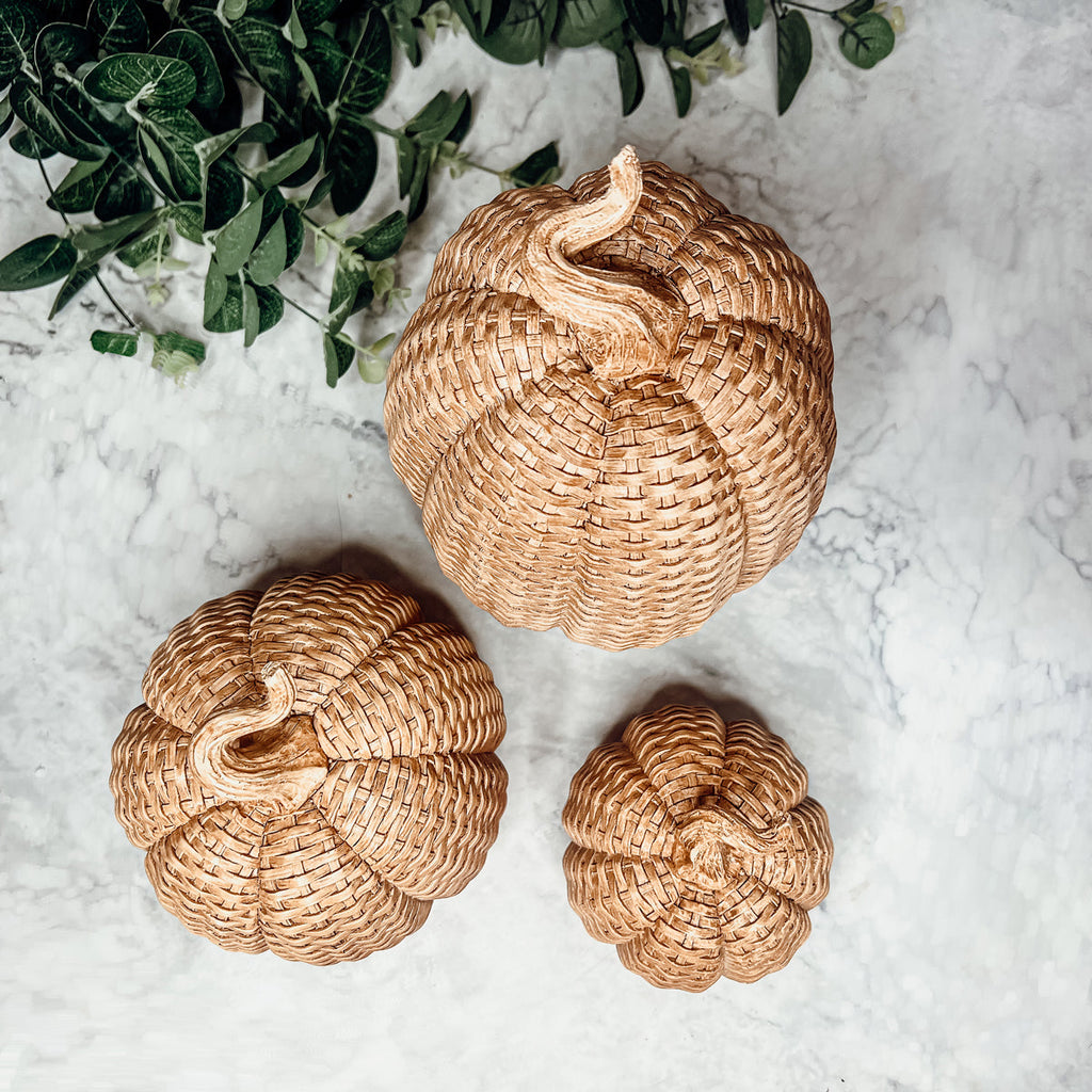 Basket Weave Pumpkins Gia Roma