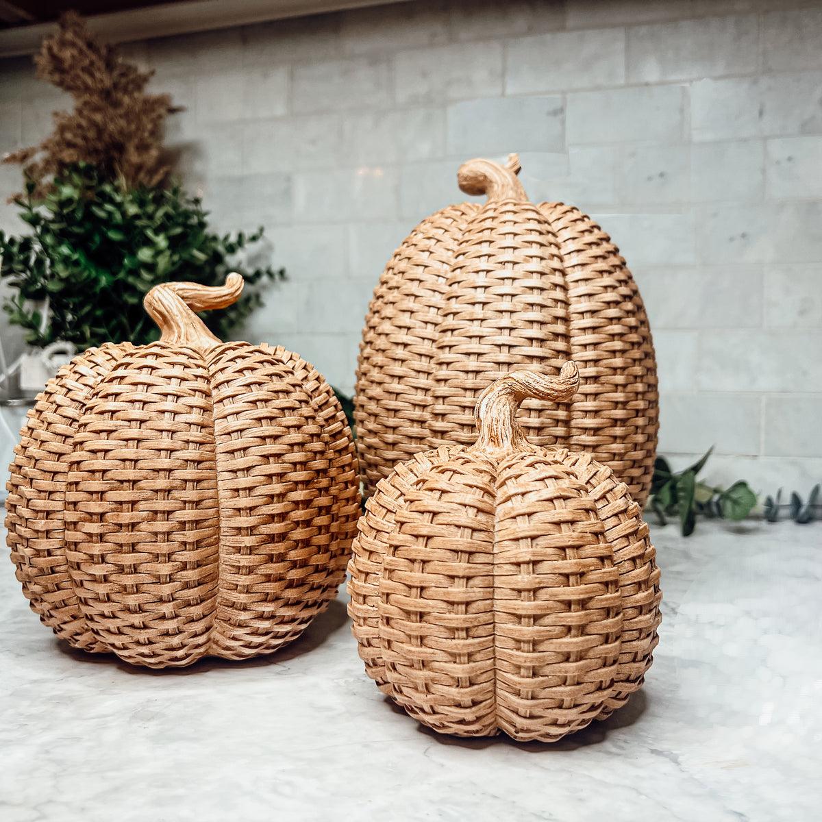 Basket Weave Pumpkins Gia Roma