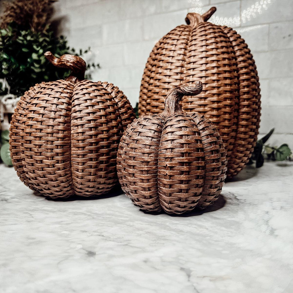 Basket Weave Pumpkins Gia Roma