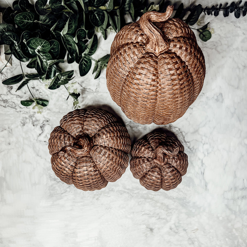 Basket Weave Pumpkins Gia Roma