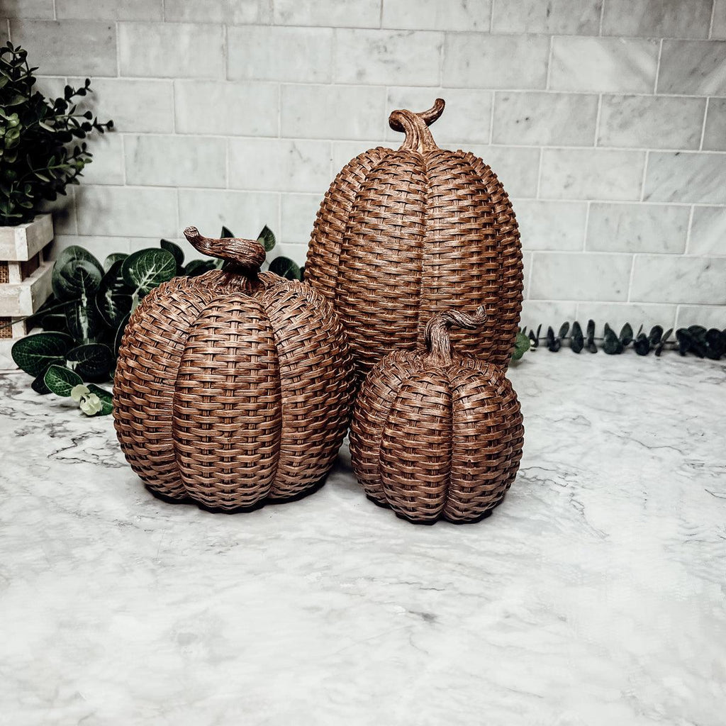 Basket Weave Pumpkins Gia Roma