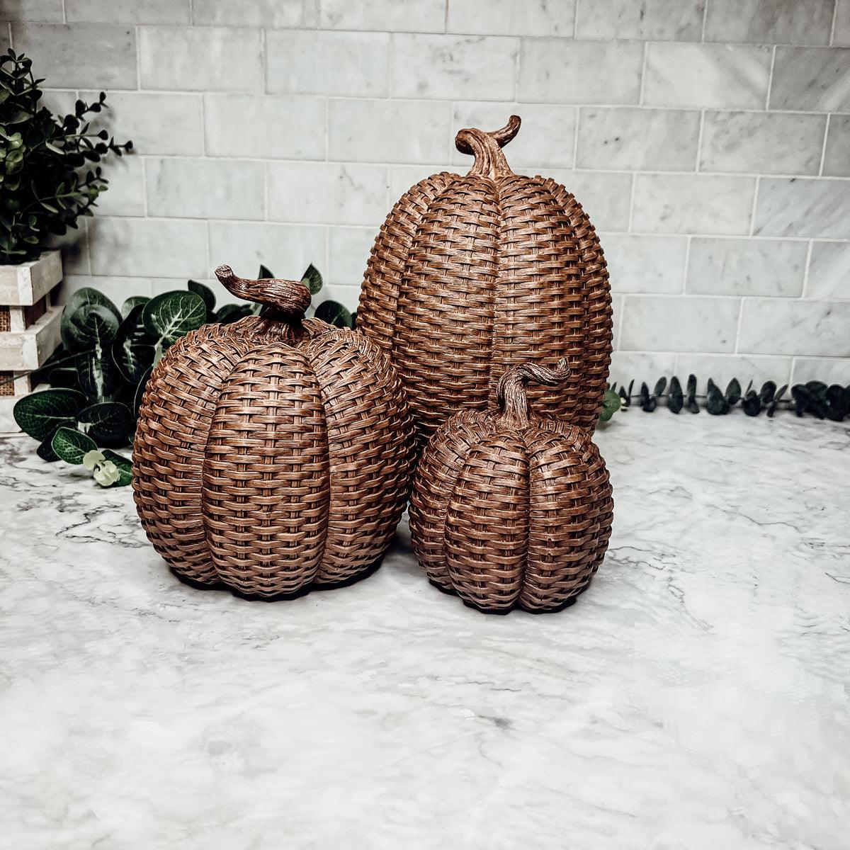 Basket Weave Pumpkins Gia Roma
