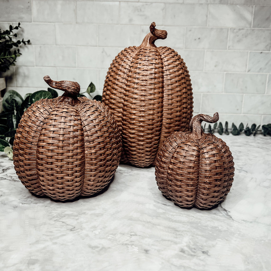 Basket Weave Pumpkins Gia Roma