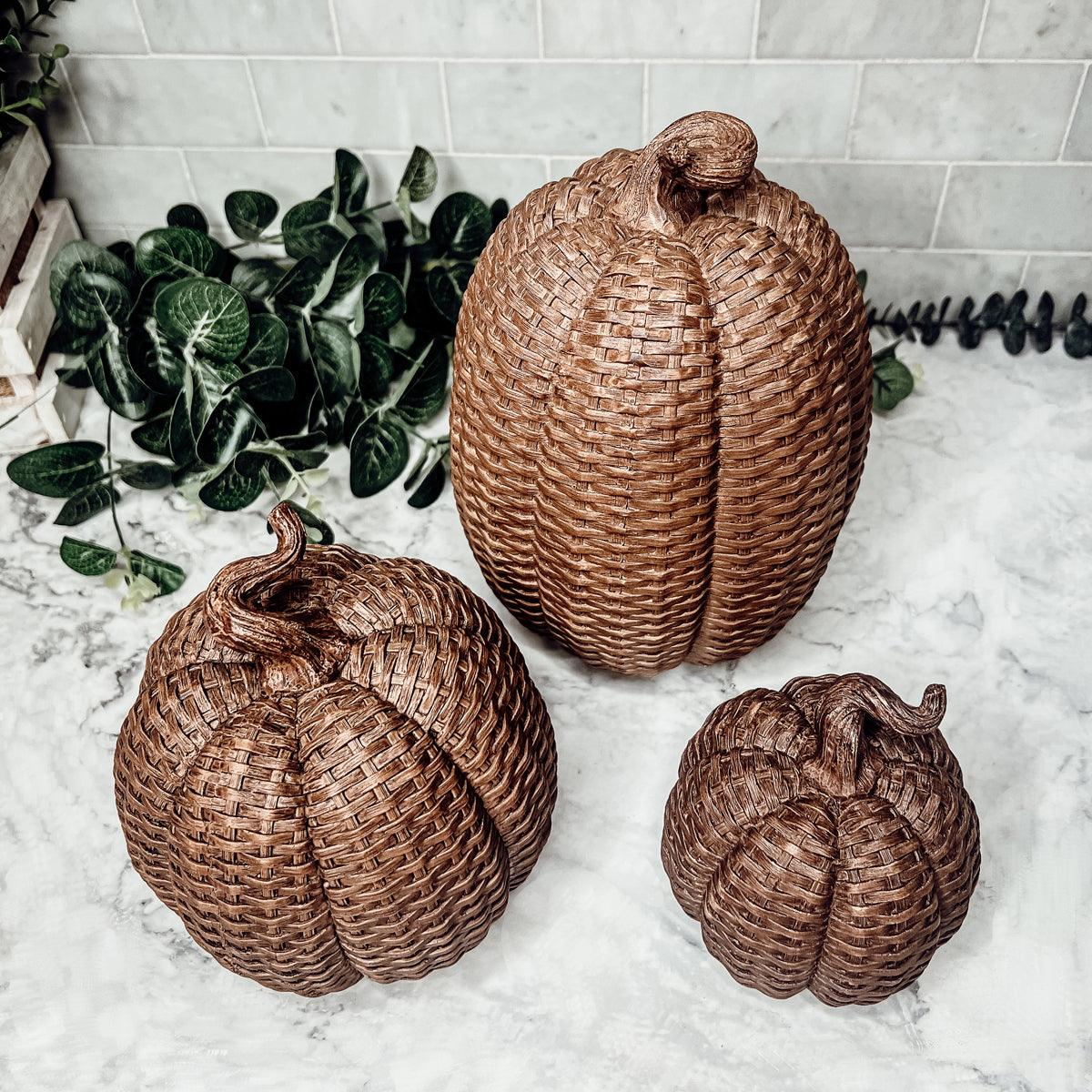 Basket Weave Pumpkins Gia Roma